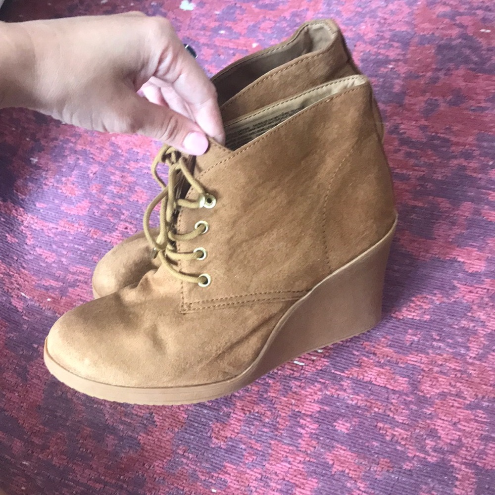 Merona Target Lace Up Wedge Booties